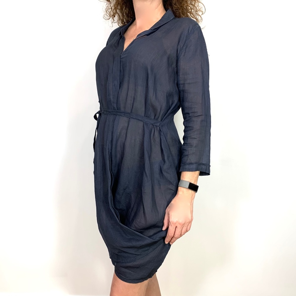 Annette Görtz Black Oversized Belted Button Down ShirtDress - Picture 3 of 12